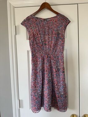J Crew Sweet Meadow Silk Multicolored Mini Dress Sleeveless Size 2